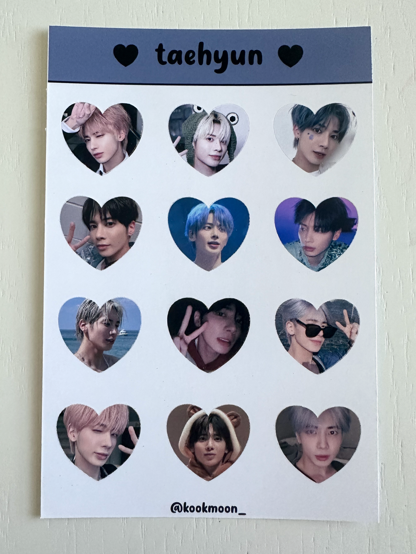 TXT Heart Sticker Sheets