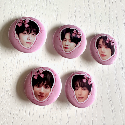 TXT Bow Coquette Button Pins