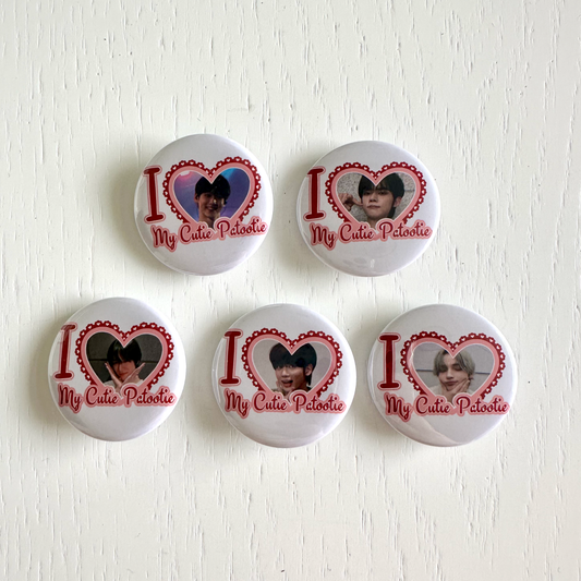 TXT I Love my Cutie Patootie Button Pins