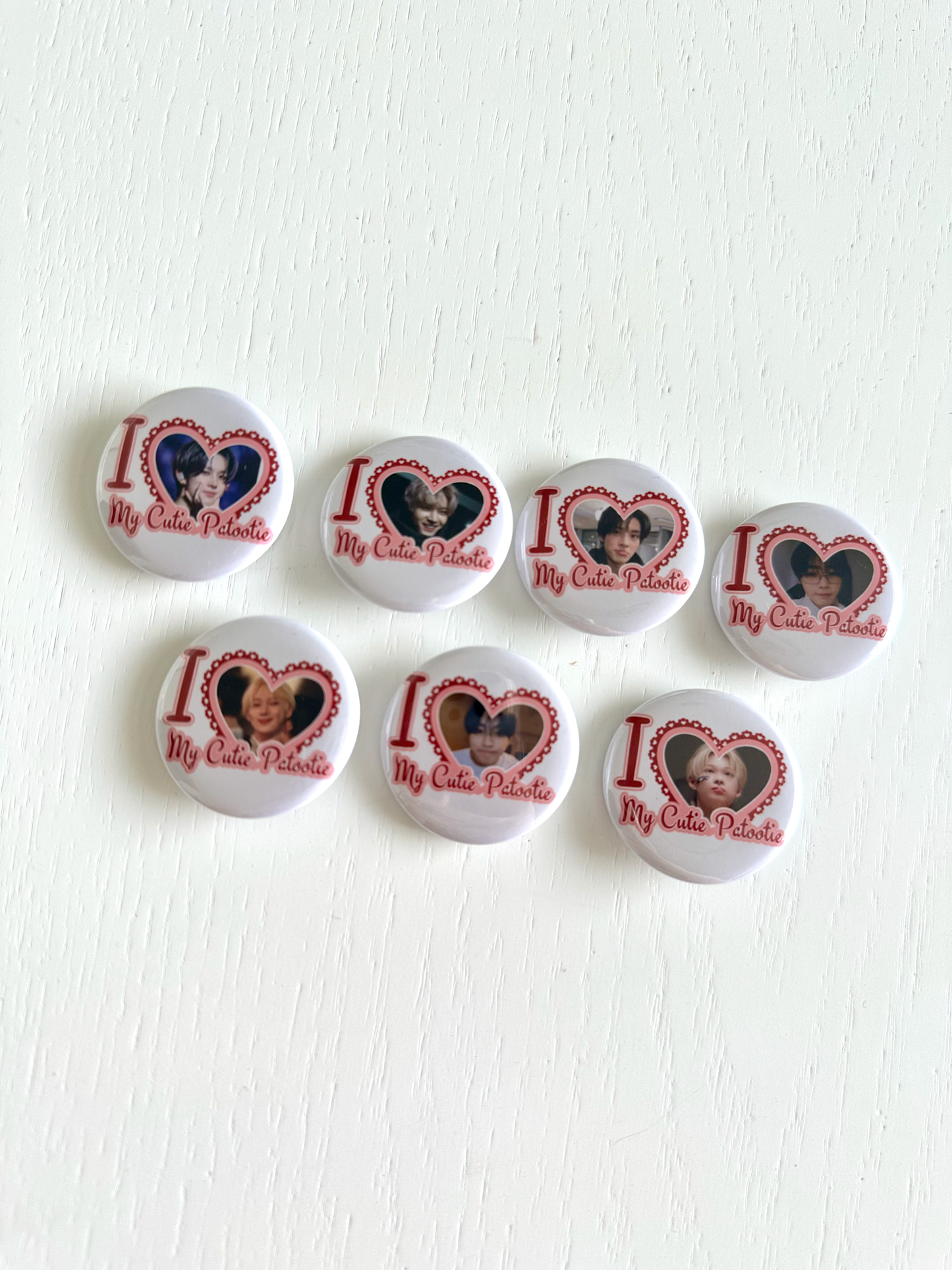 Enhypen I Love my Cutie Patootie Button Pins