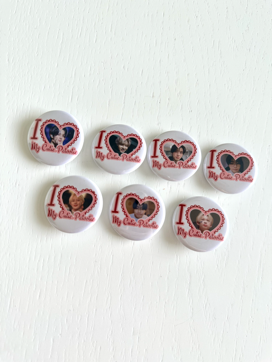 EN- I Love my Cutie Patootie Button Pins