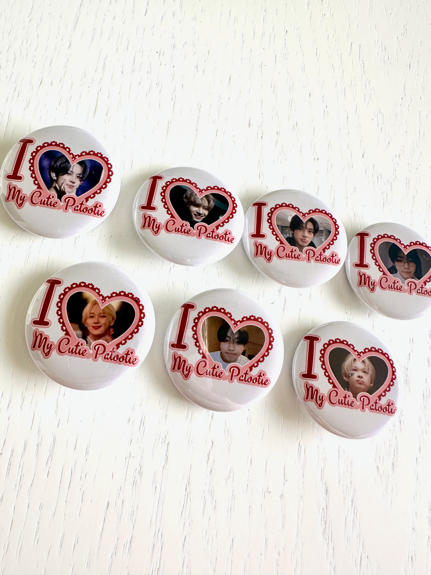 Enhypen I Love my Cutie Patootie Button Pins