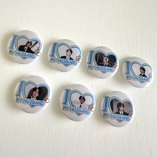 Bangtan I Love my Husband Button Pins