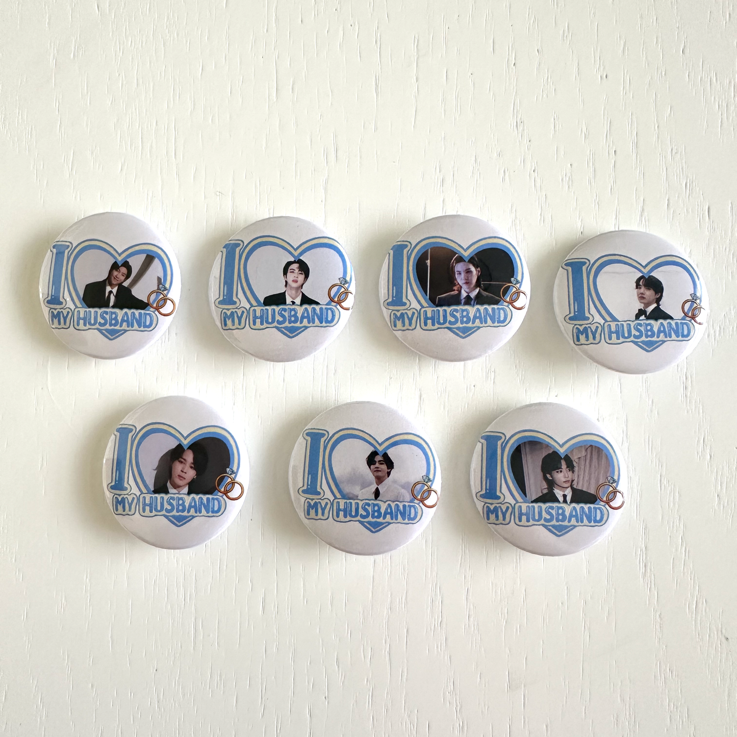 Bangtan I Love my Husband Button Pins
