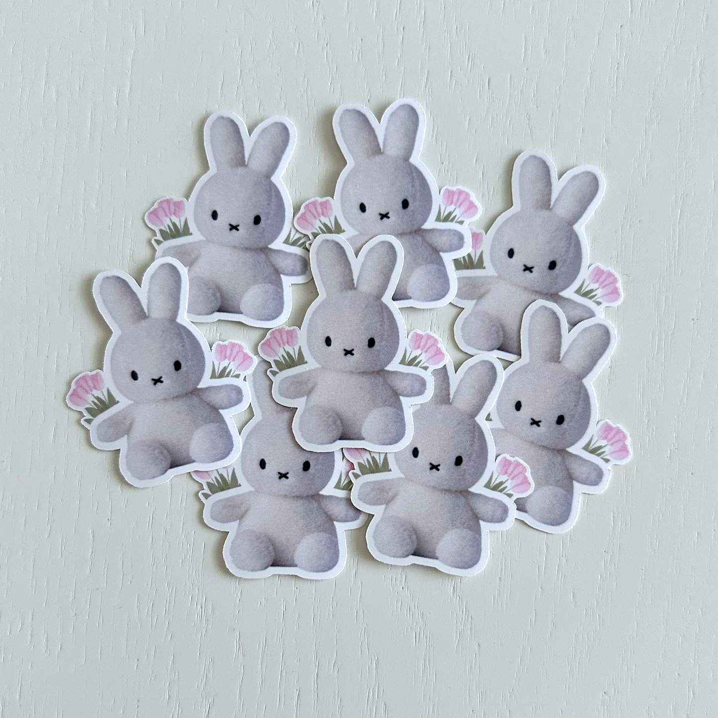Cute White Bunny Sticker