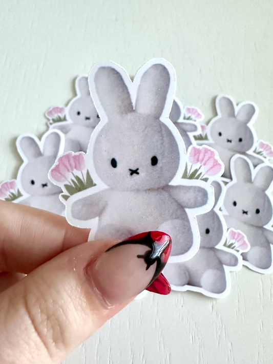 Cute White Bunny Sticker