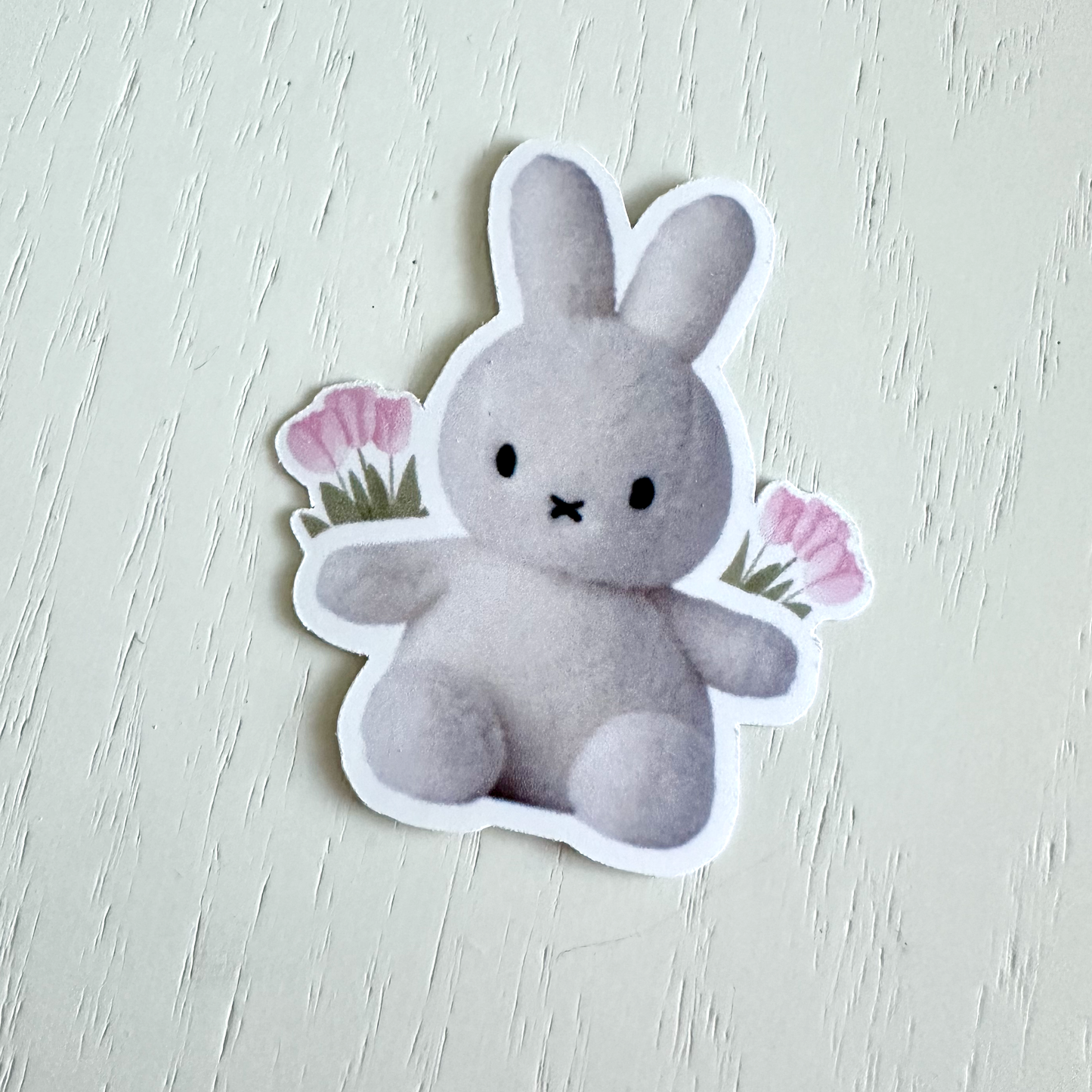 Cute White Bunny Sticker