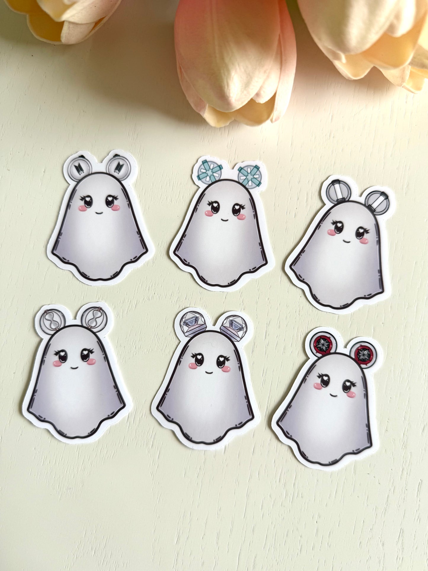 Ghost K-pop Lightstick Stickers