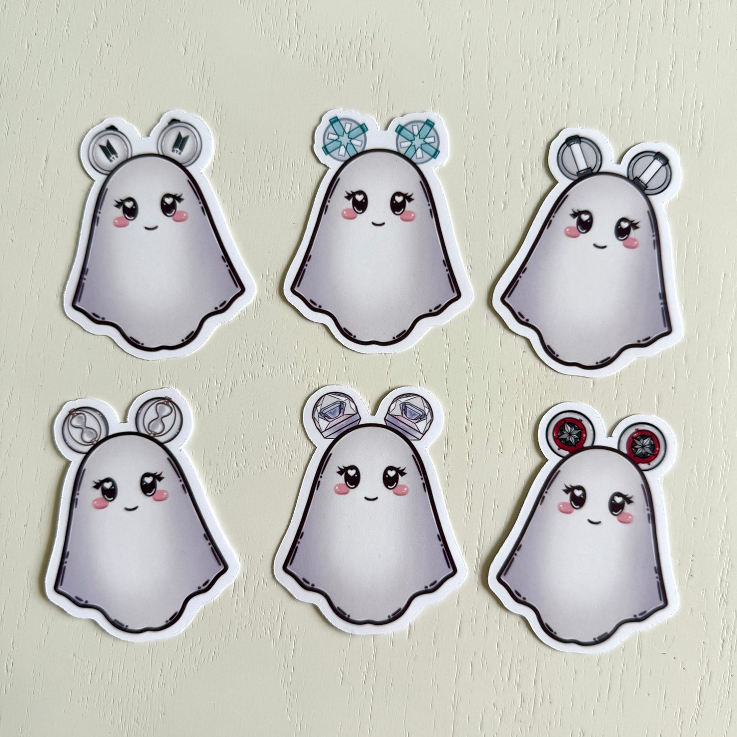 Ghost K-pop Lightstick Stickers