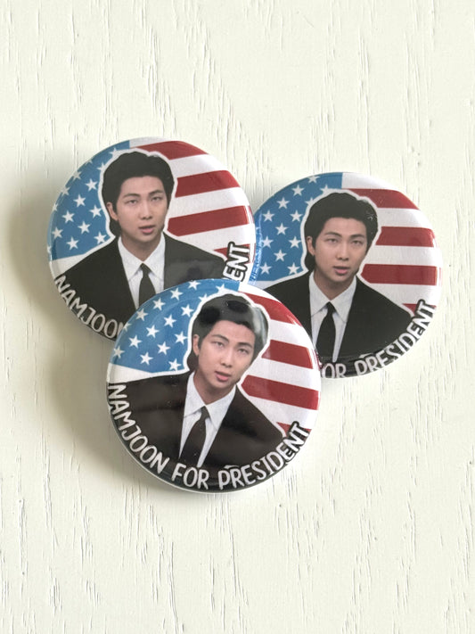 Namjoon for President Button Pin