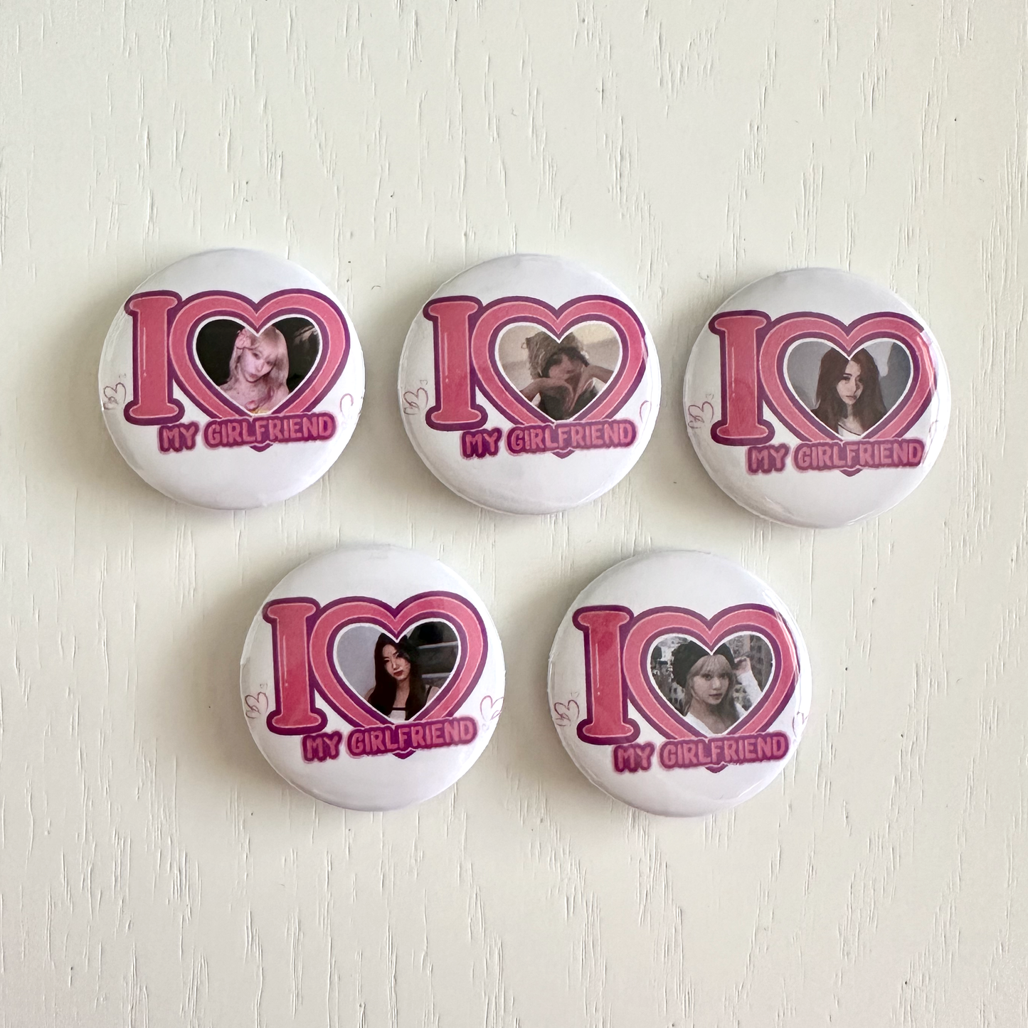 Le Sserafim I Love my Girlfriend Button Pins