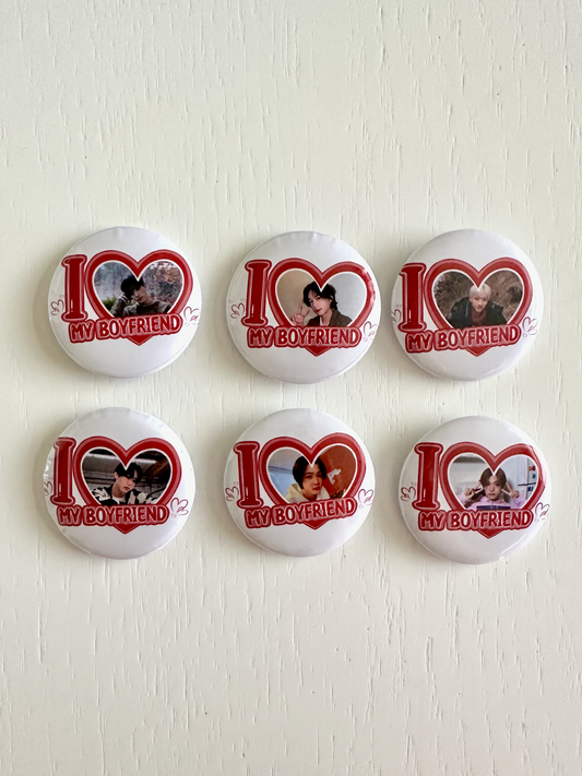 P1Harmony I Love my Boyfriend Button Pins