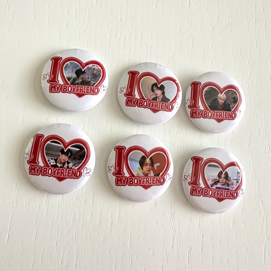 P1Harmony I Love my Boyfriend Button Pins
