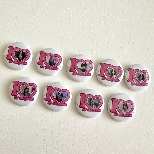 Twice I Love my Girlfriend Button Pins