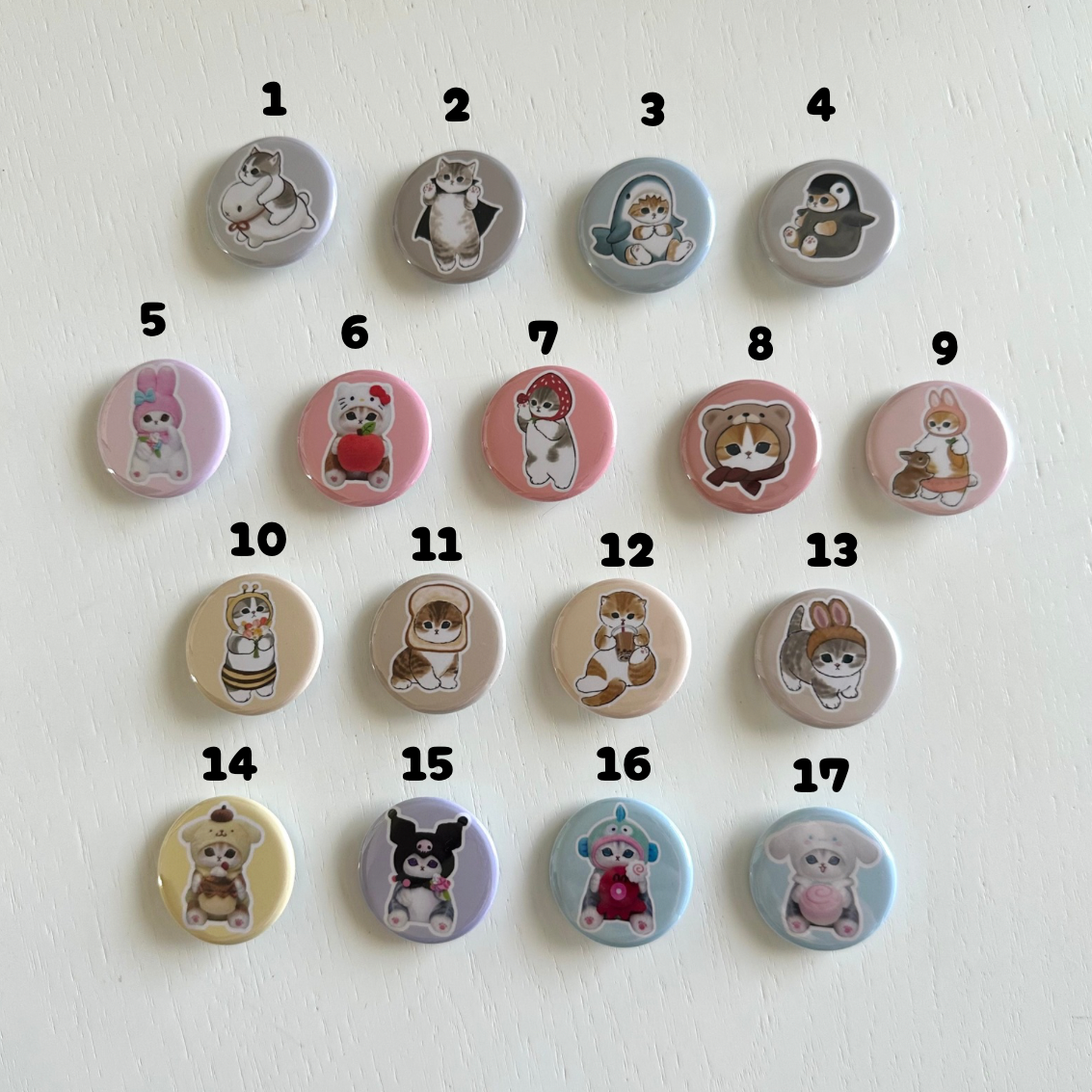 Cute Cat Button Pins