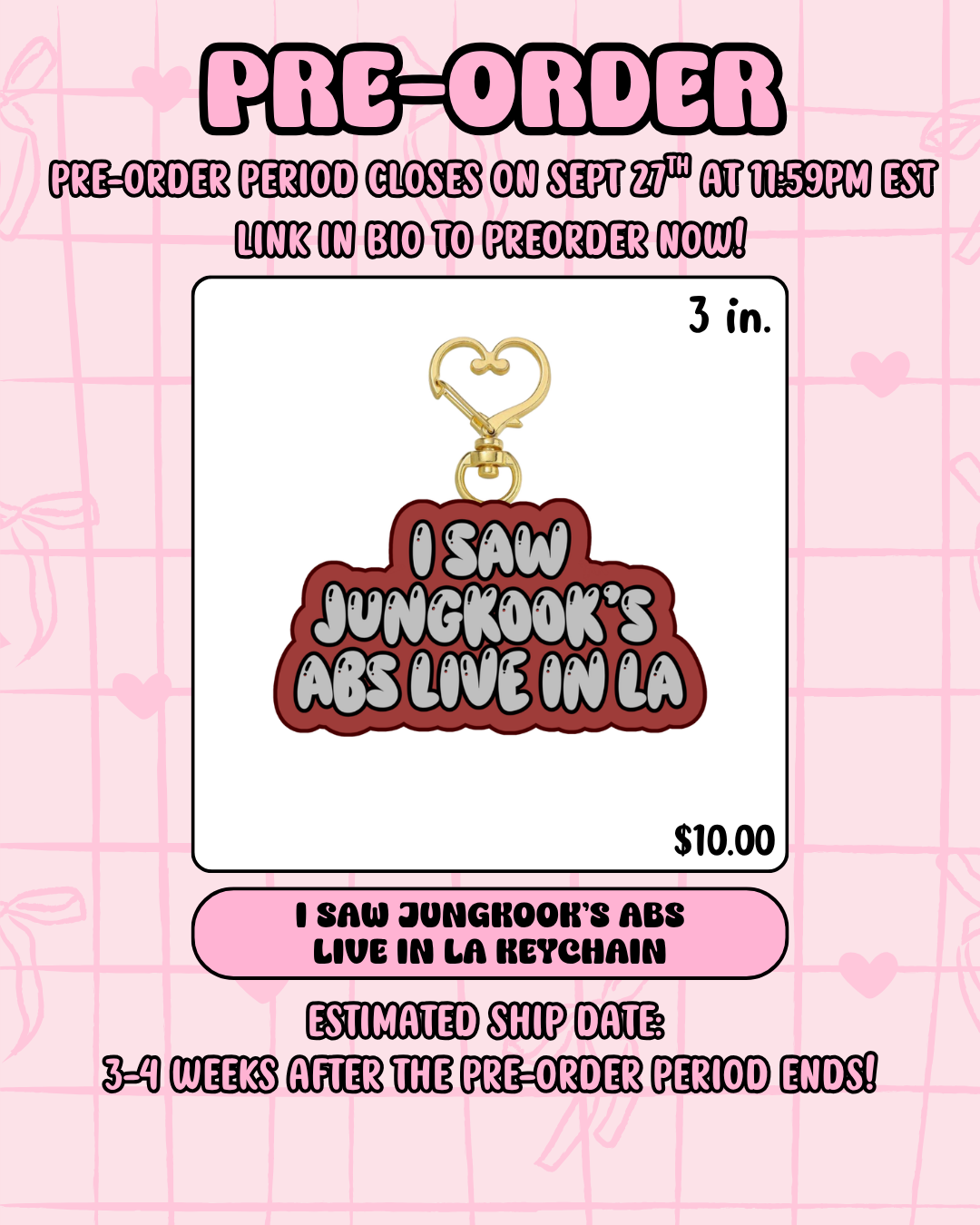 PRE-ORDER - I Saw JK's Abs Live Keychain